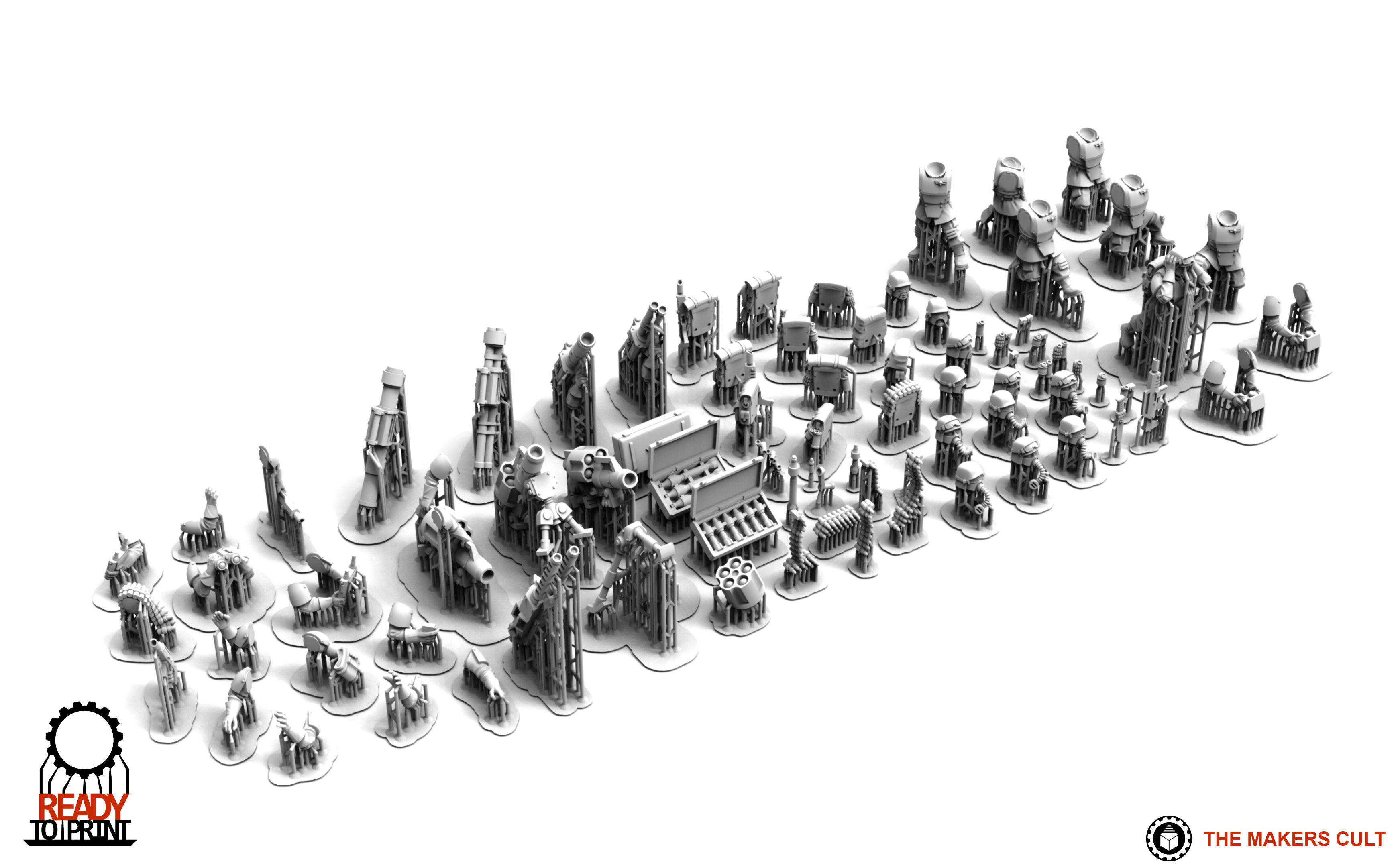 Universal Guard - Heavy Weapons Set 2 3D print model_4