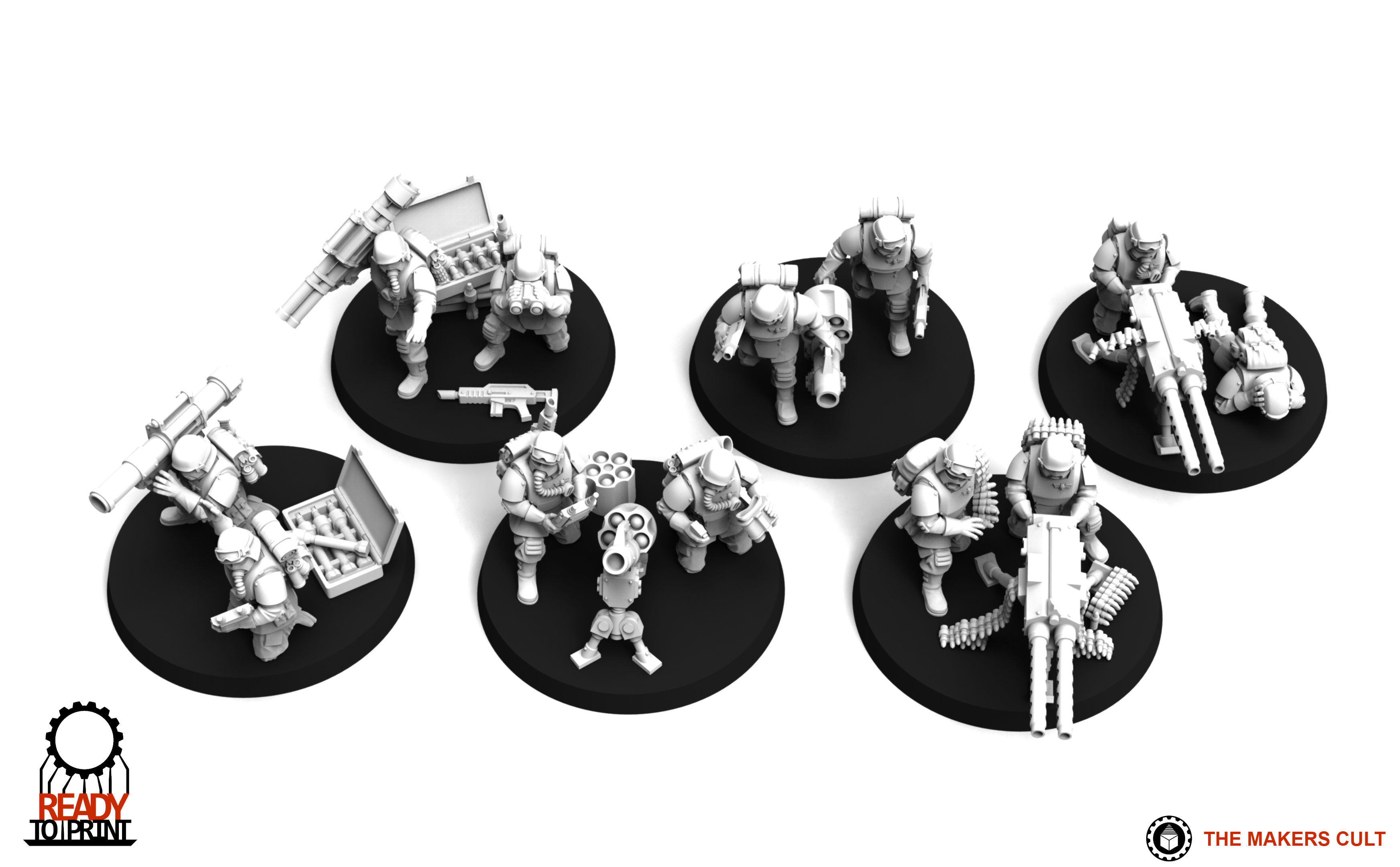 Universal Guard - Heavy Weapons Set 2 3D print model_9