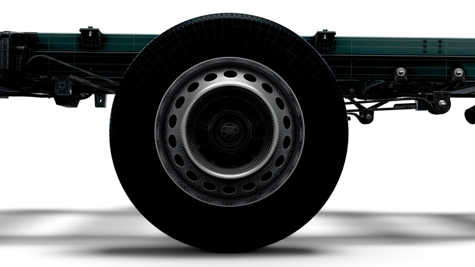 VW Crafter Chassis DoubleCab L2 HQInterior 2023 3D model_21