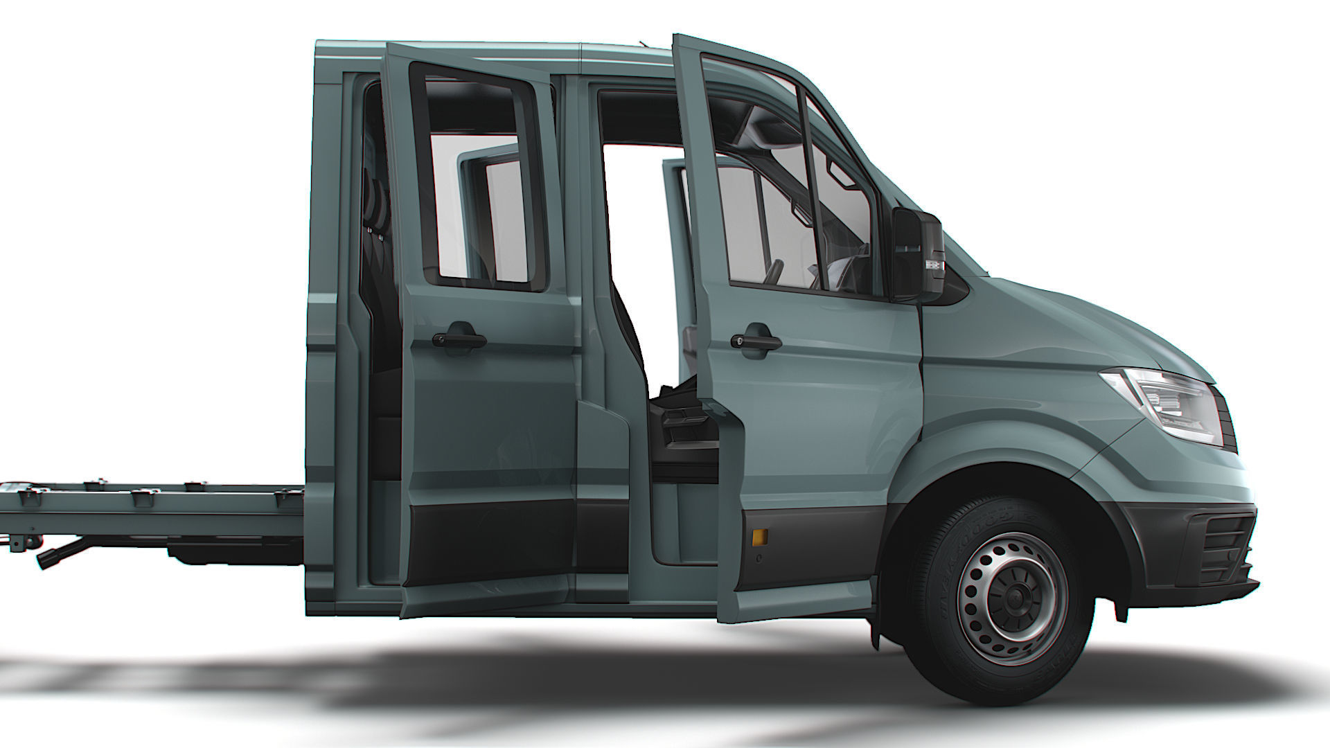 VW Crafter Chassis DoubleCab L2 HQInterior 2023 3D model_4