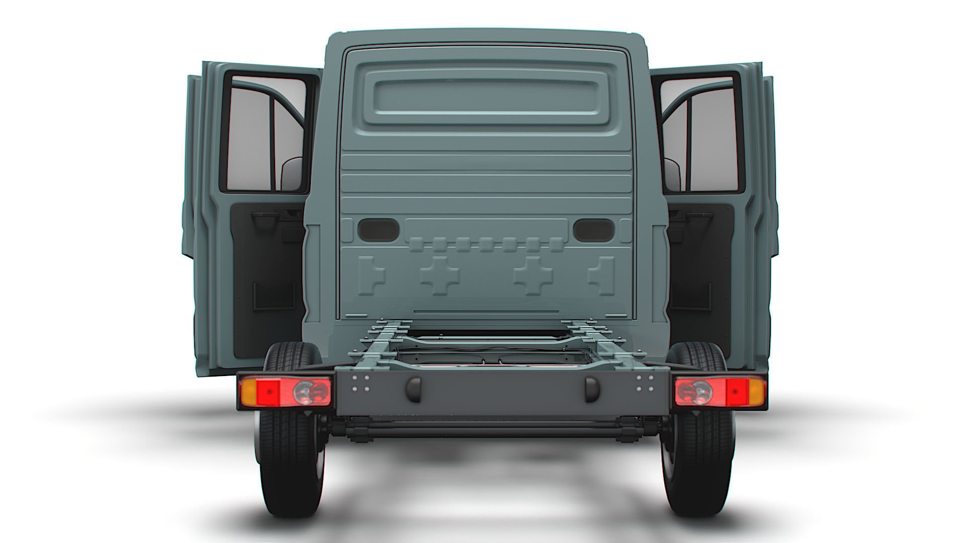 VW Crafter Chassis DoubleCab L2 HQInterior 2023 3D model_10