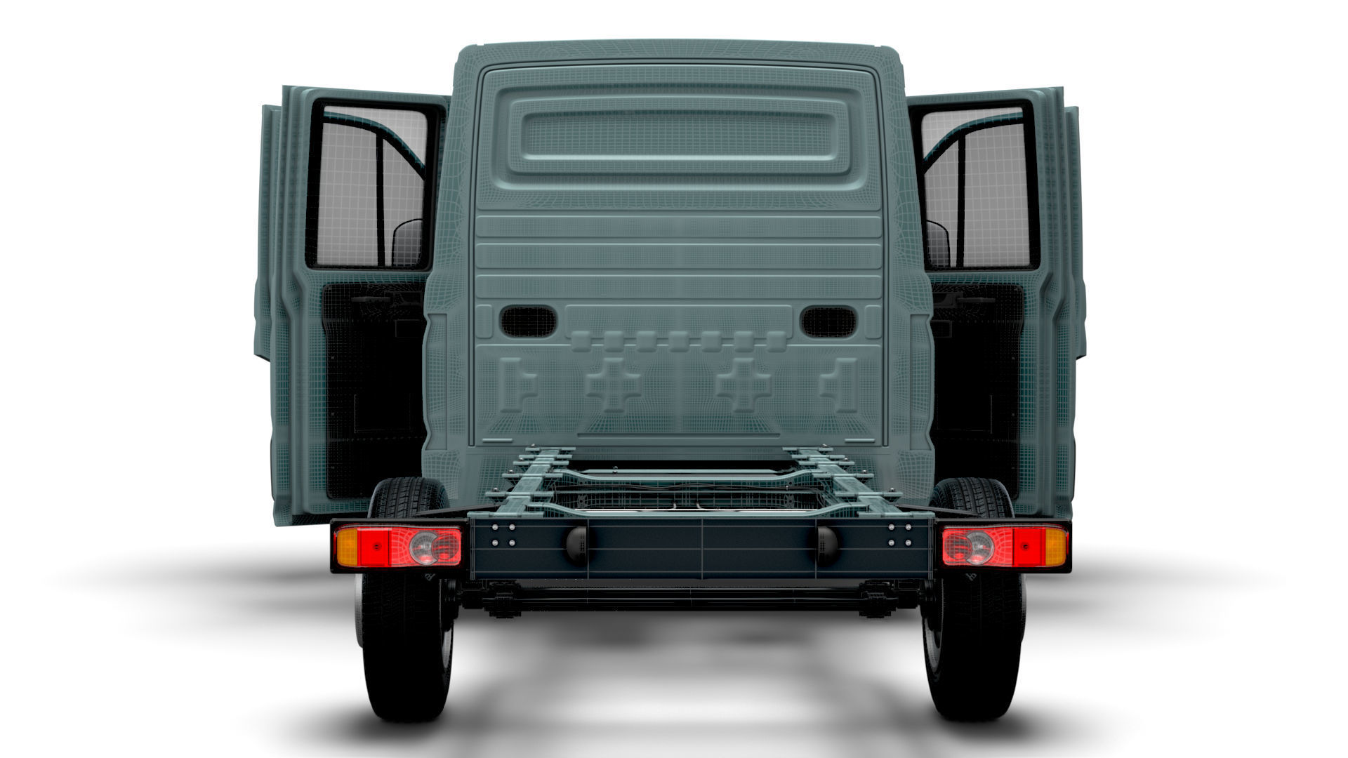 VW Crafter Chassis DoubleCab L2 HQInterior 2023 3D model_22