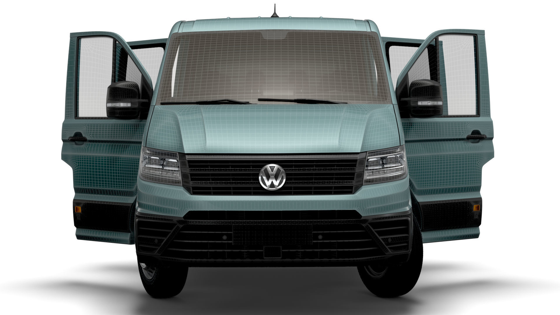 VW Crafter Chassis DoubleCab L2 HQInterior 2023 3D model_18