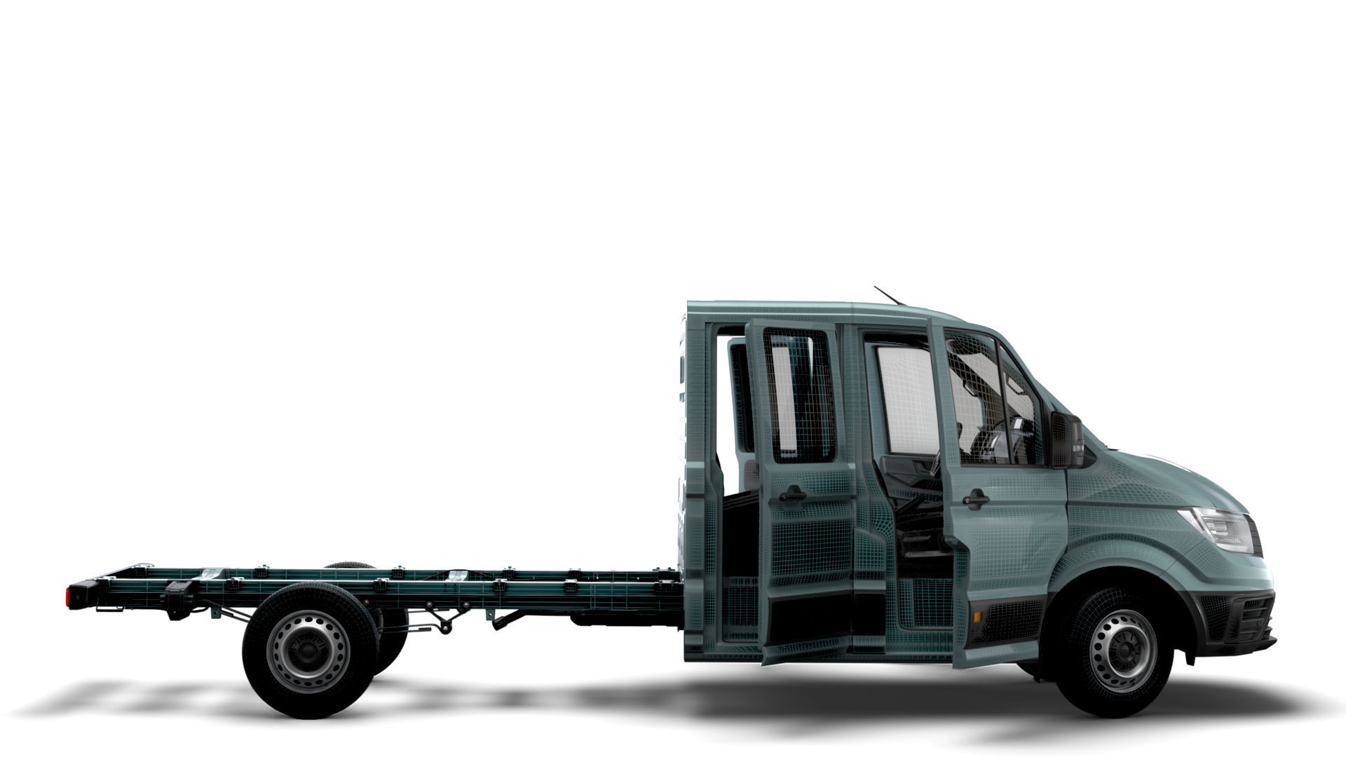 VW Crafter Chassis DoubleCab L2 HQInterior 2023 3D model_13
