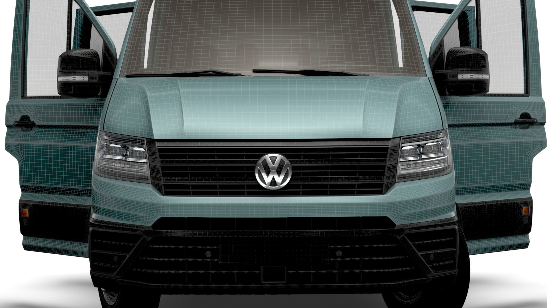 VW Crafter Chassis DoubleCab L2 HQInterior 2023 3D model_19