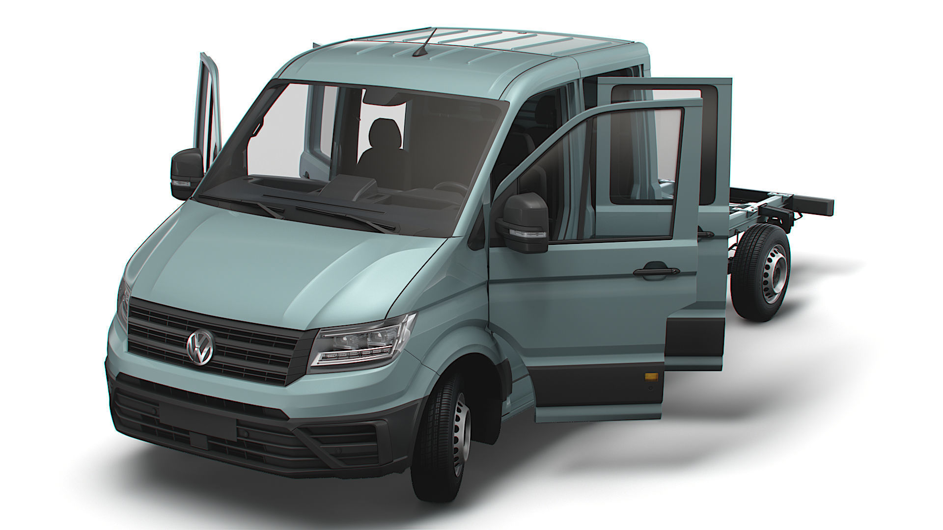 VW Crafter Chassis DoubleCab L2 HQInterior 2023 3D model_8