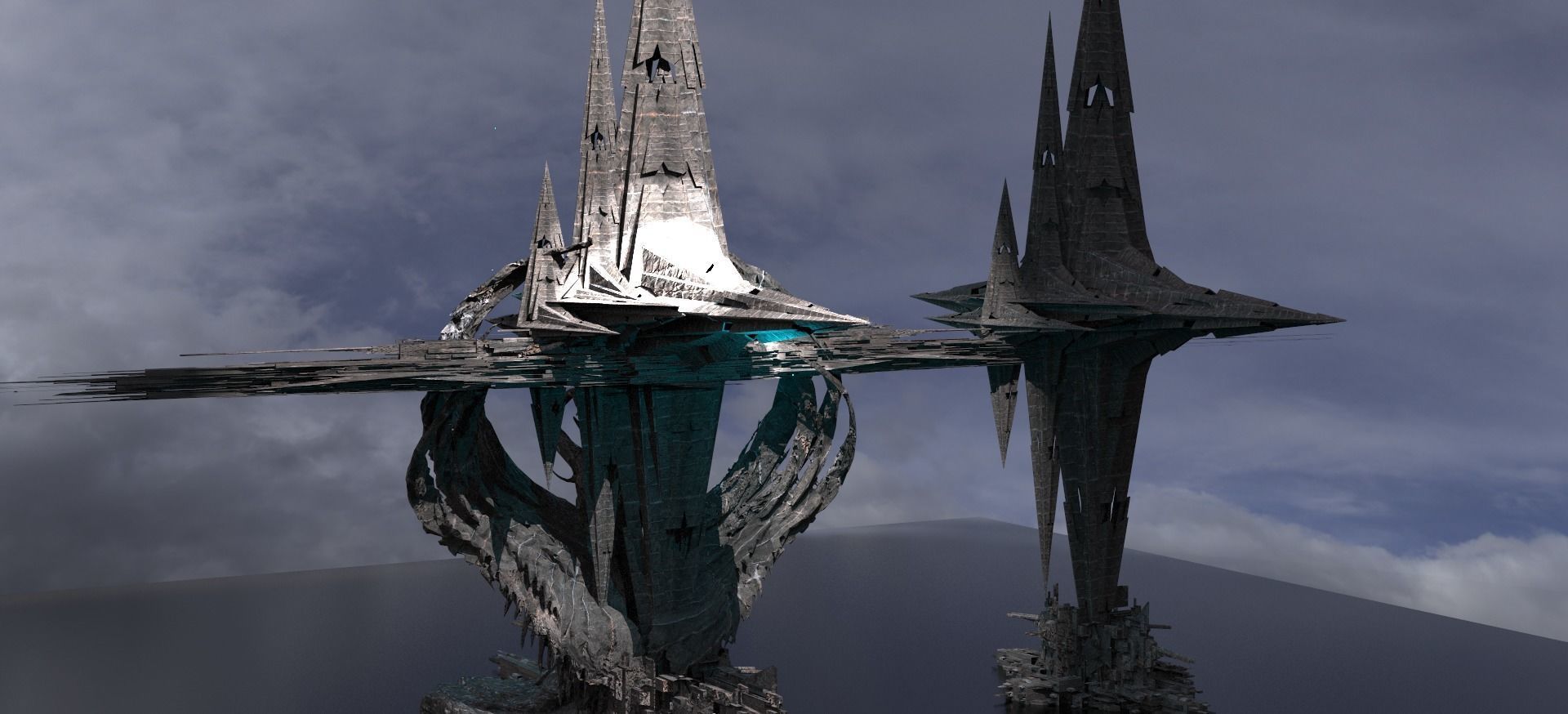 Dark Sun Towers kitbash 1 3D model_1