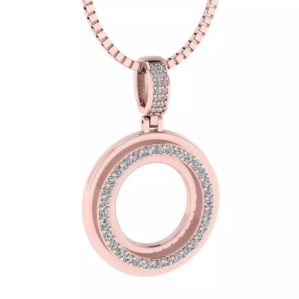 Alphabet Luxury pendant O 3D print model