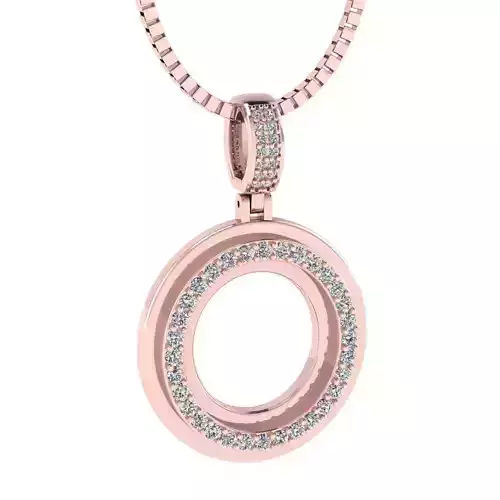 Alphabet Luxury pendant O 3D print model