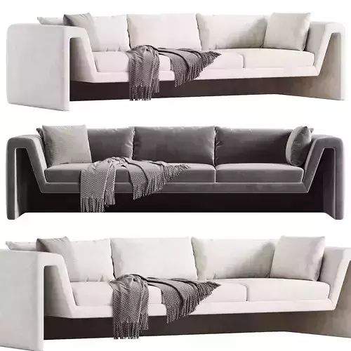 PERIMETER GREY SOFA 3D model