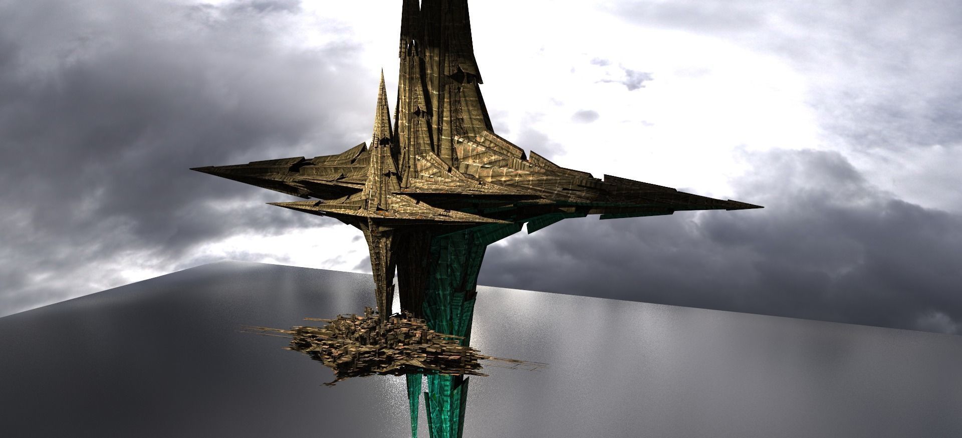 Sunlight Angelic Sci fi Star 1  Low-poly 3D model_1