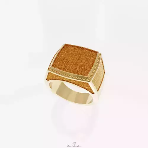 Textured Signet or Class Ring Shank 3d Model STL FIle Only 3D print model