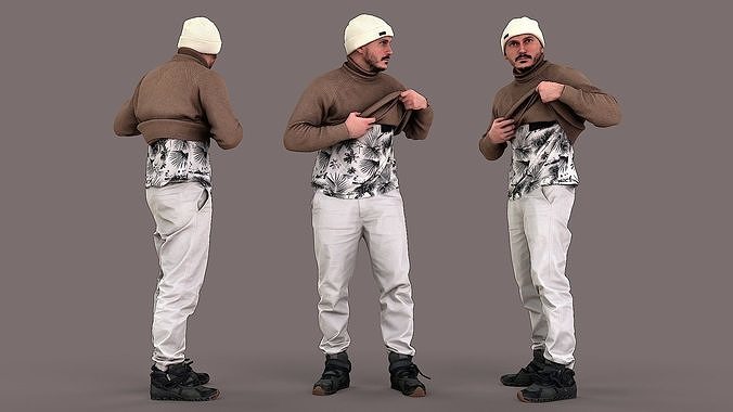 Guy in a Turtleneck Undresses 3D model