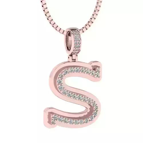 Alphabet Luxury pendant S 3D print model