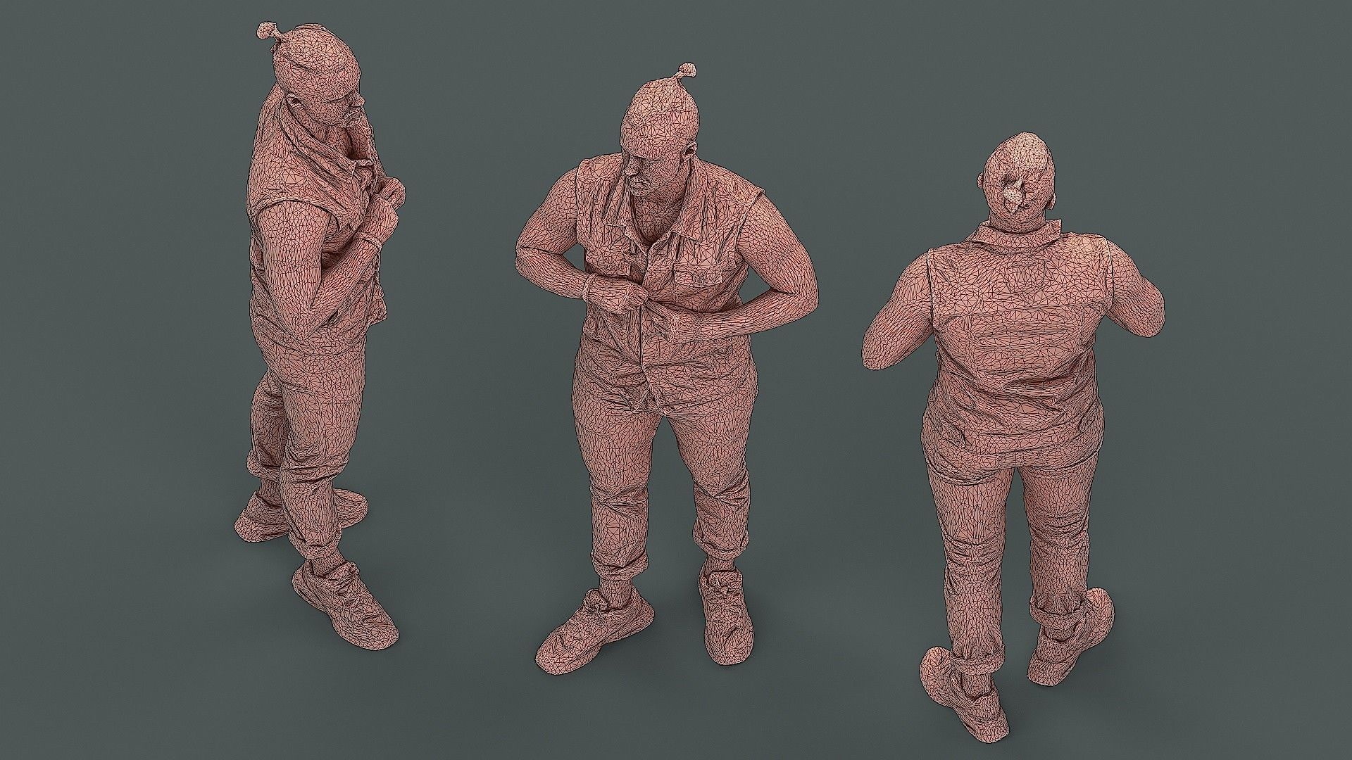 Button Up 3D model_7