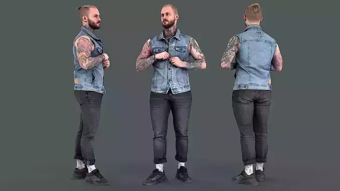 Button Up 3D model