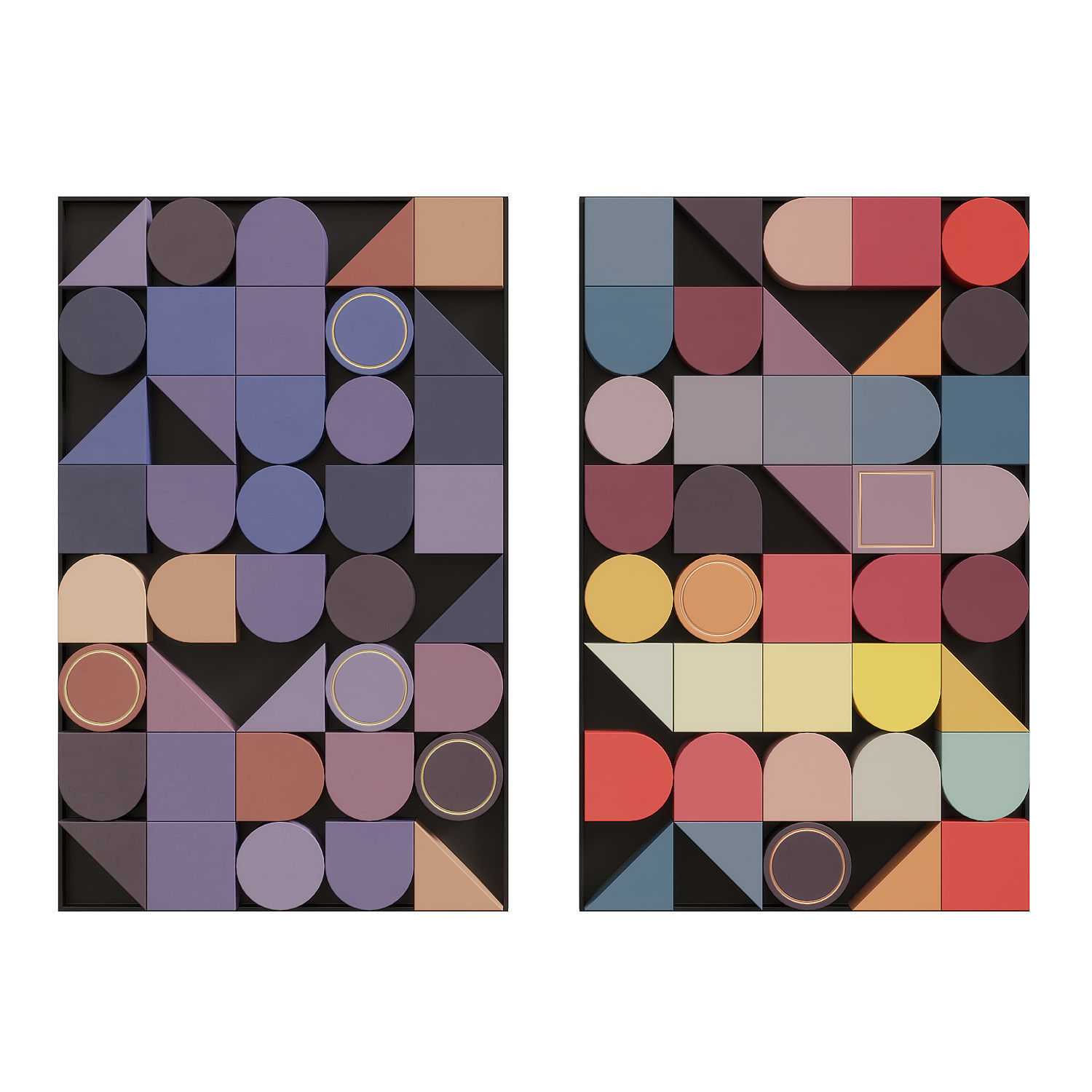 Decorative geometric panel 3D model_3