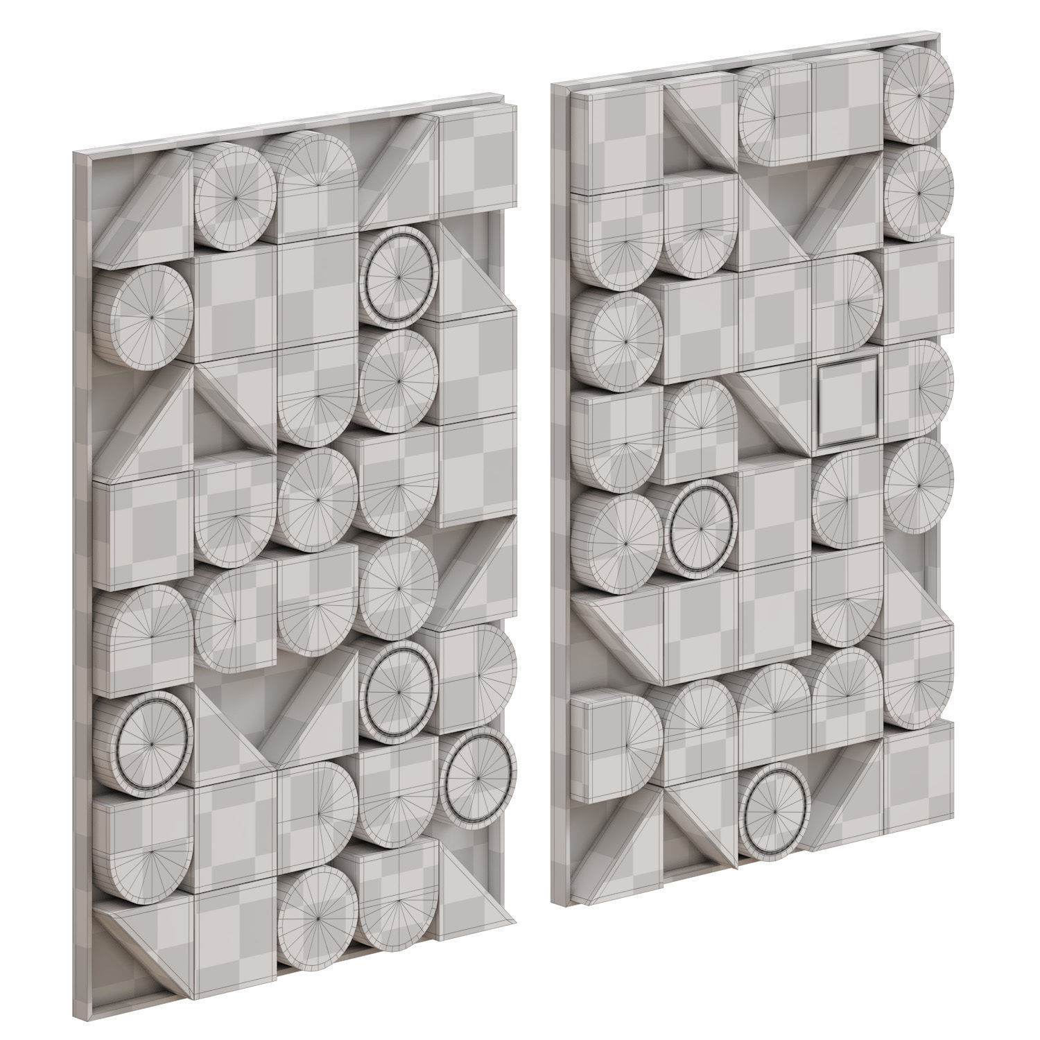 Decorative geometric panel 3D model_4