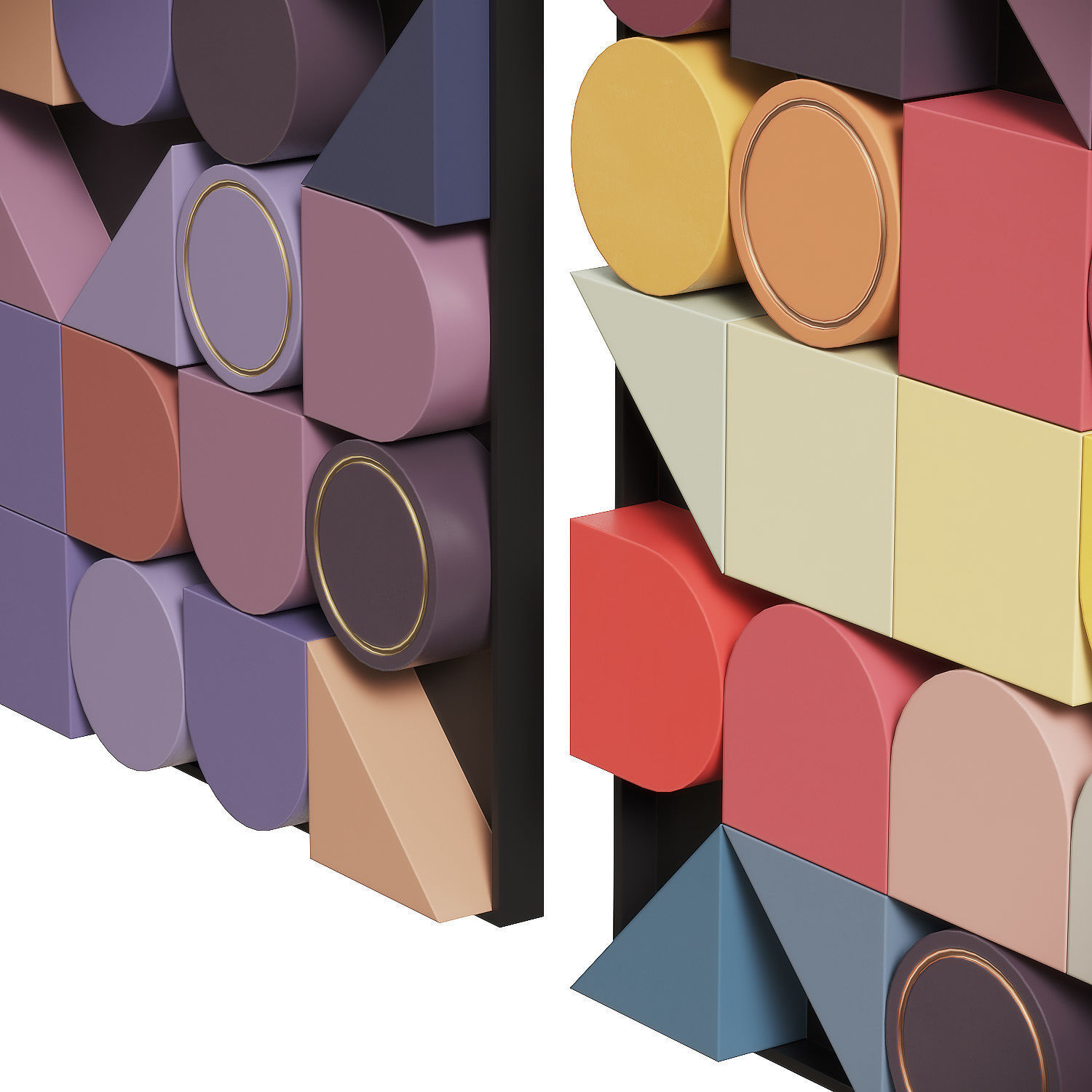 Decorative geometric panel 3D model_2