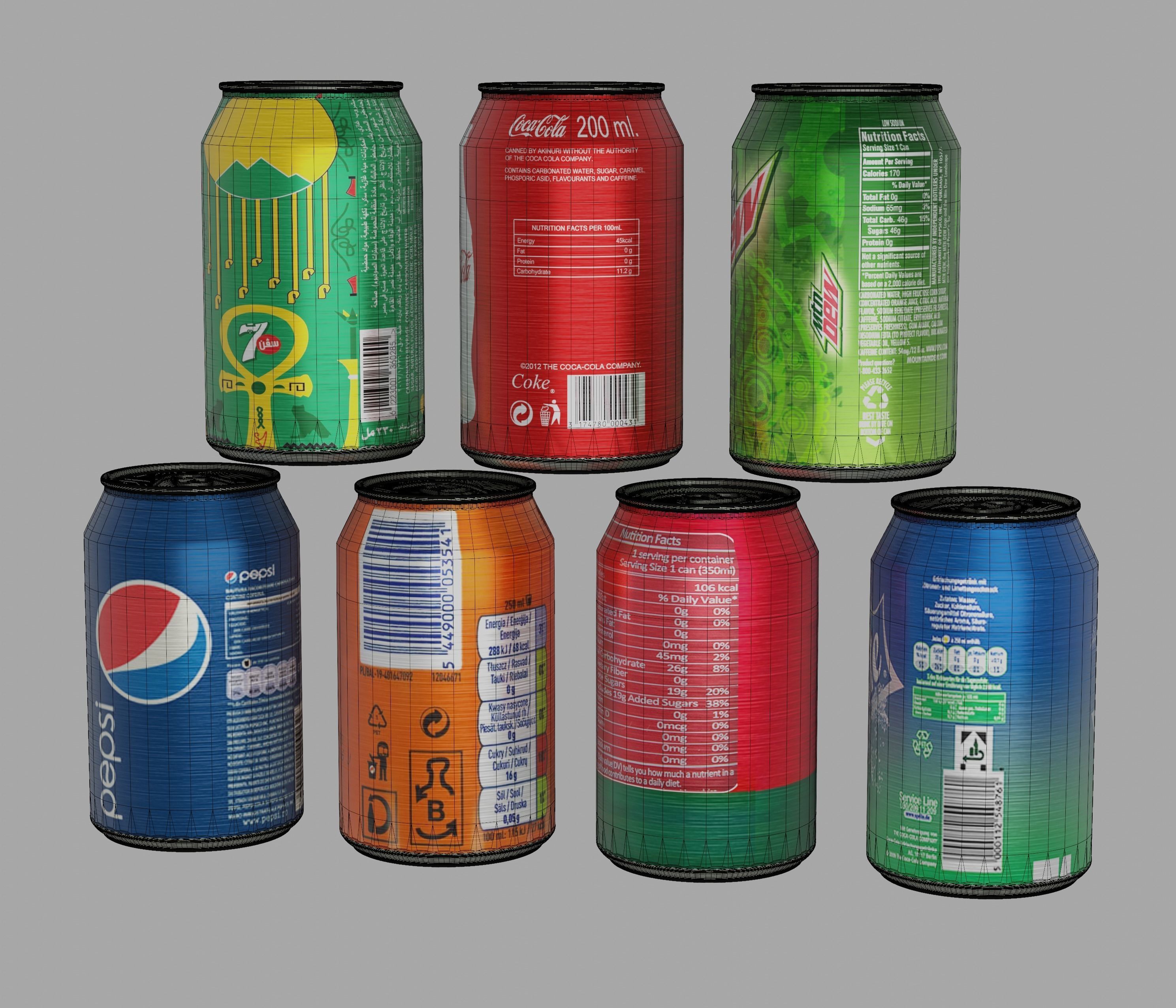 Soda cans - GameReady 3D model_1