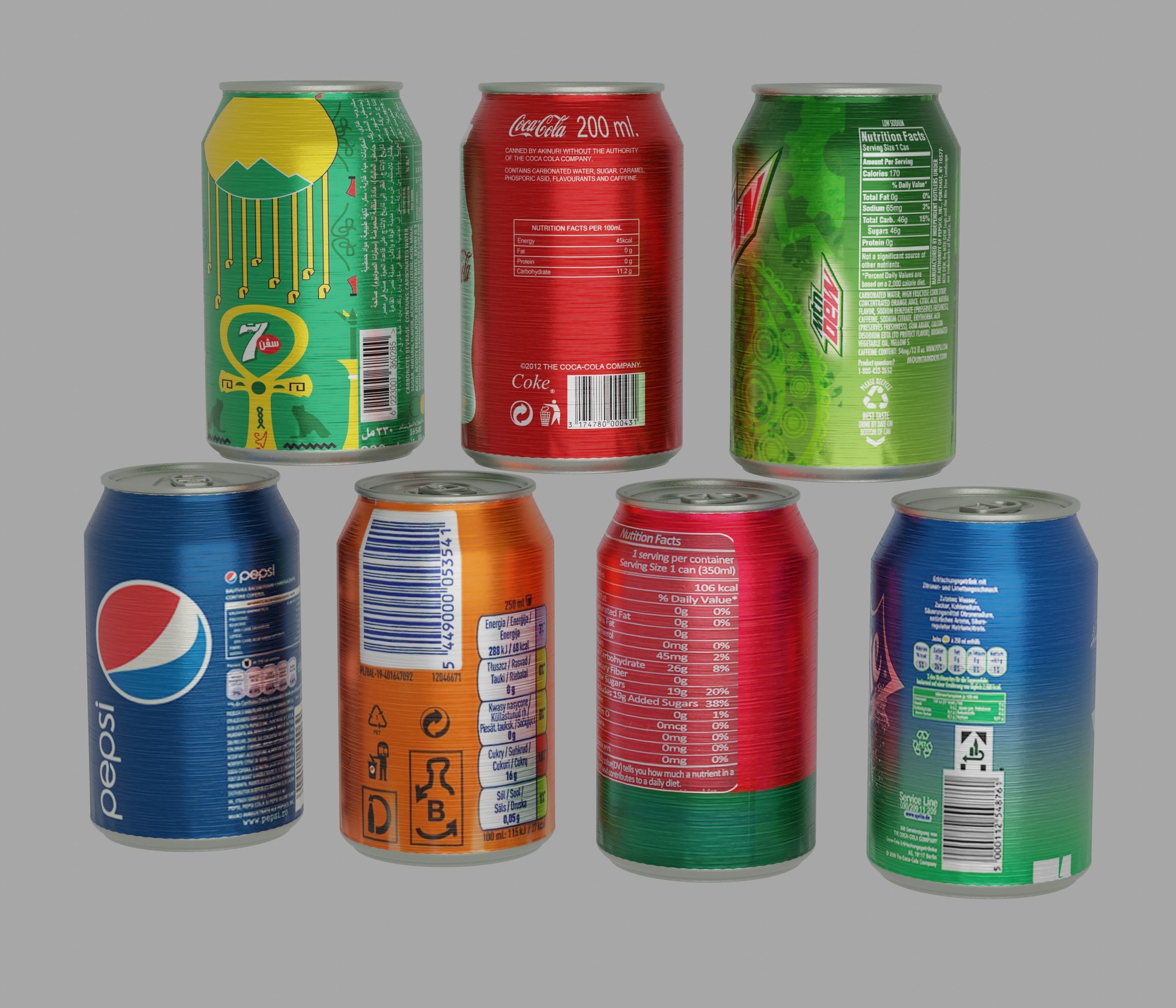 Soda cans - GameReady 3D model_3
