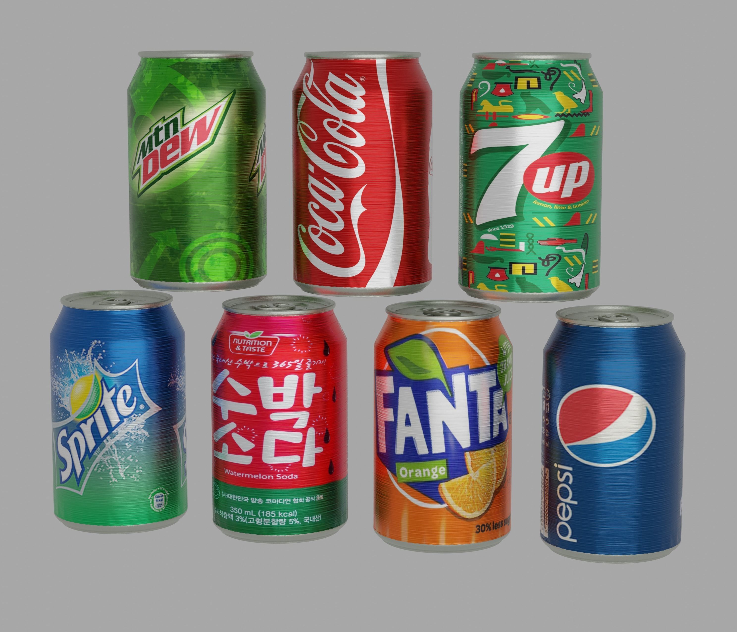 Soda cans - GameReady 3D model_2