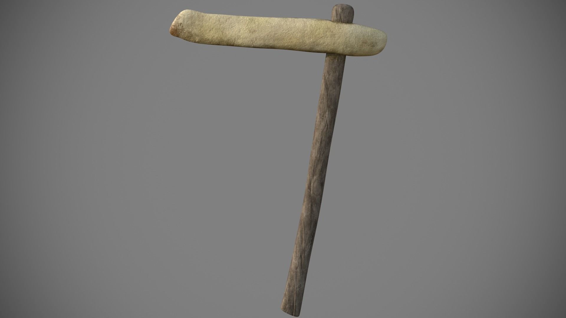Stone Age Bone Axe Detailed Low-poly 3D model_6