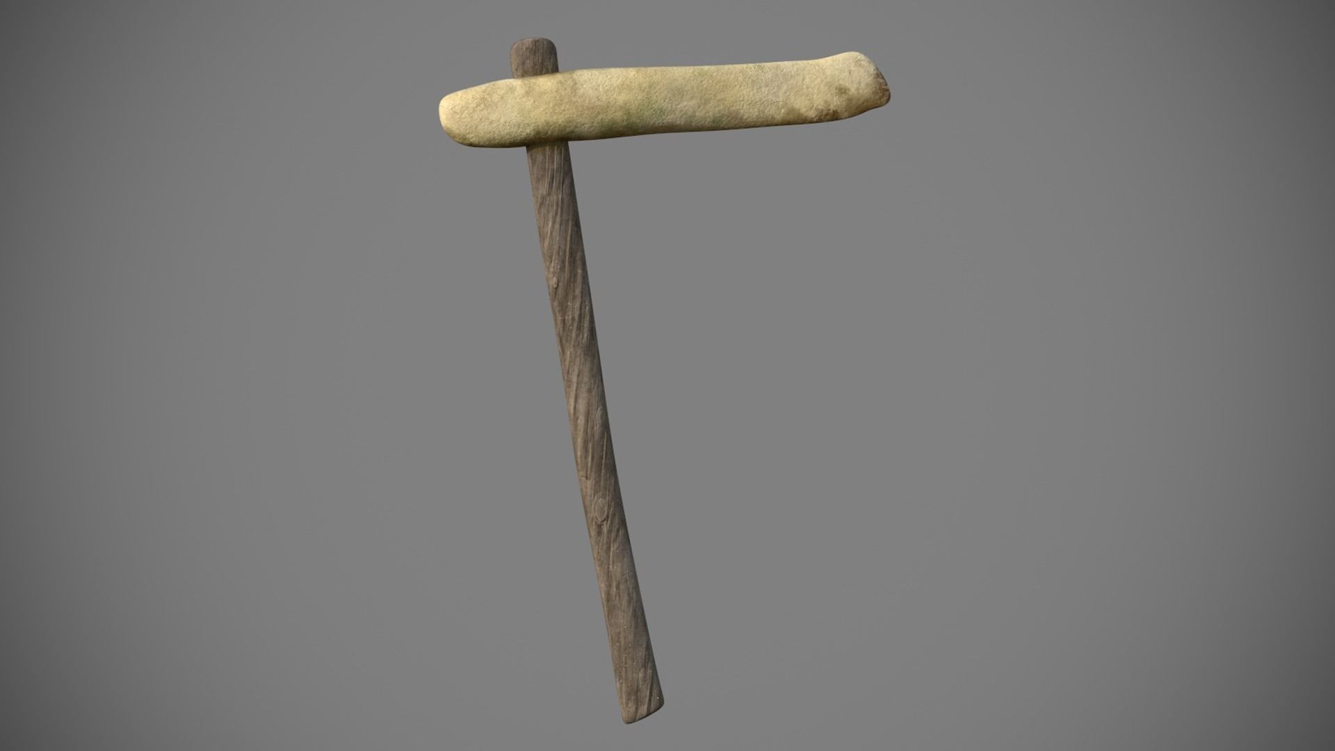 Stone Age Bone Axe Detailed Low-poly 3D model_5