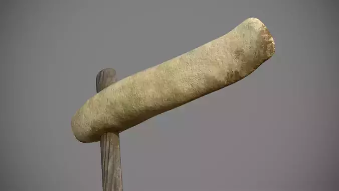 Stone Age Bone Axe Detailed Low-poly 3D model