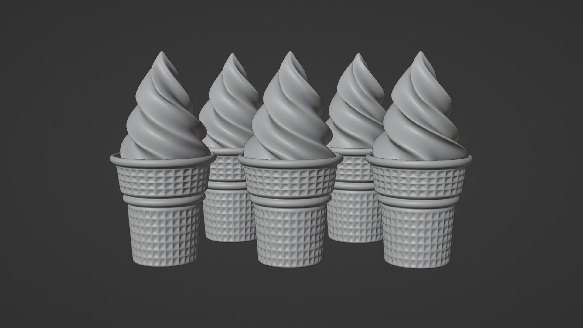 Collection of 5 Ice Cream 3D models 3D model_2