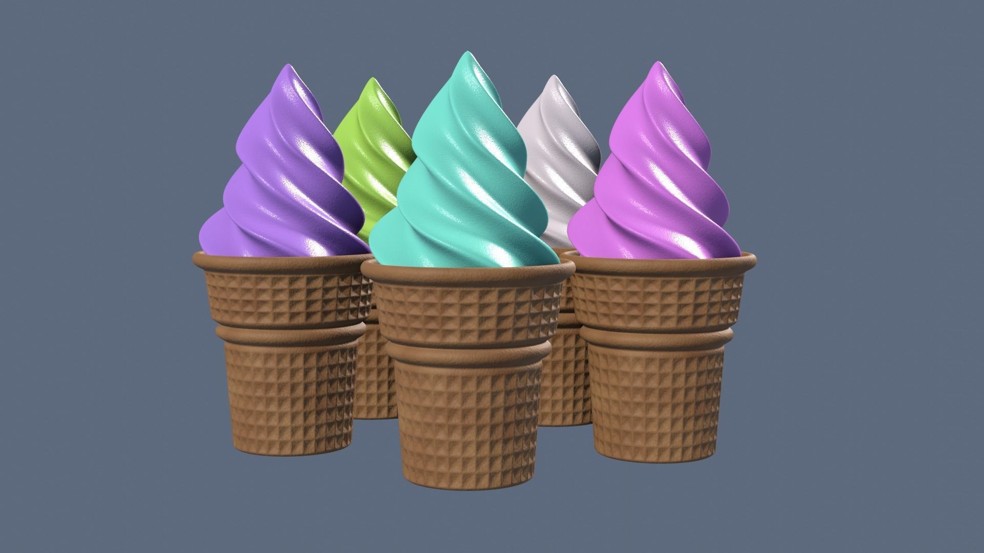 Collection of 5 Ice Cream 3D models 3D model_12