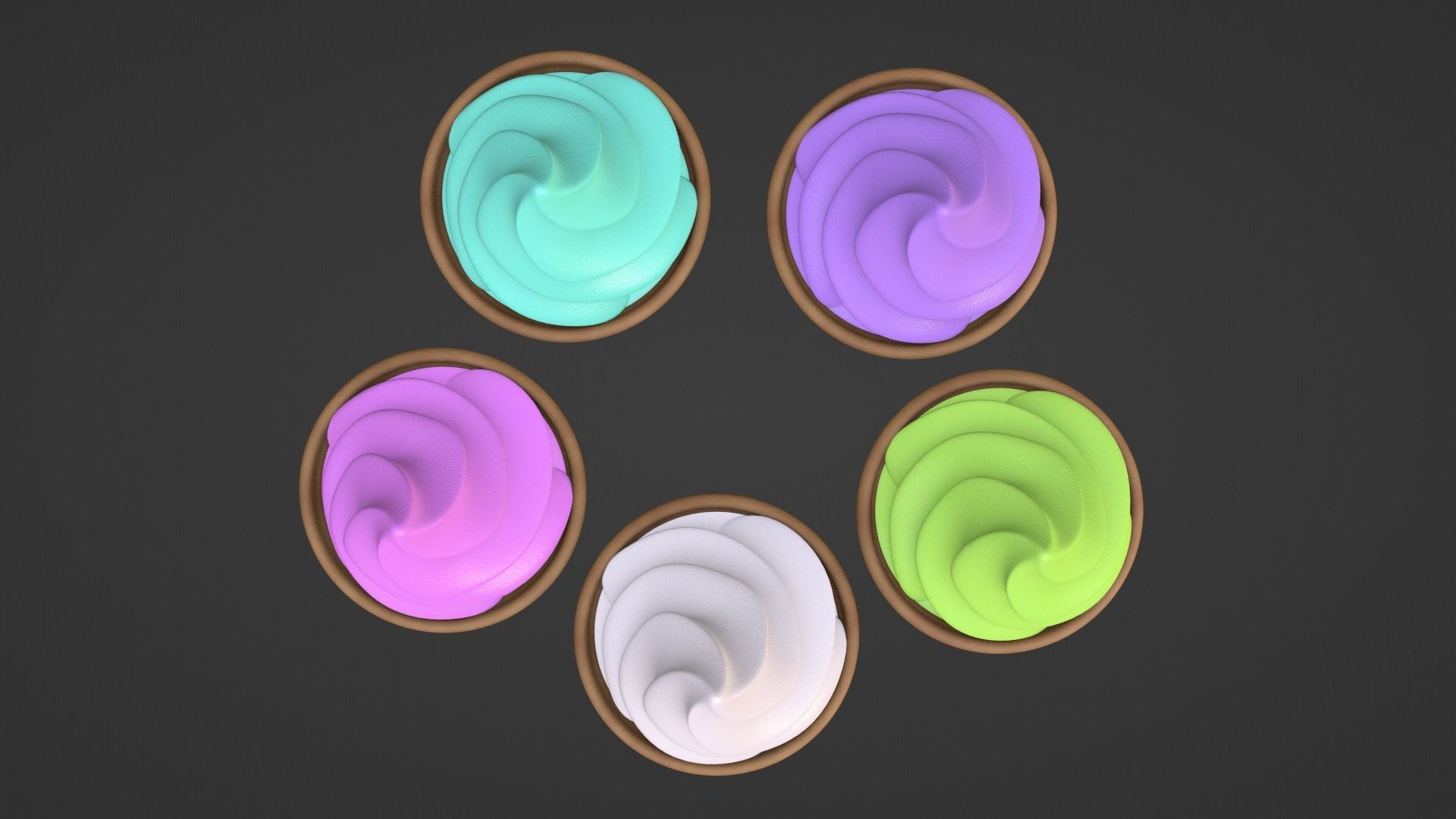 Collection of 5 Ice Cream 3D models 3D model_14