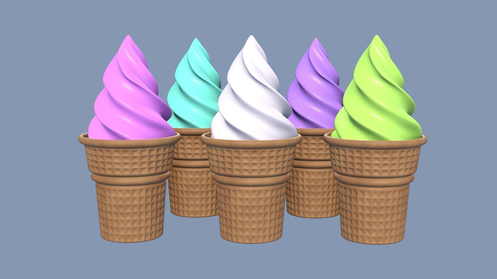 Collection of 5 Ice Cream 3D models 3D model_7