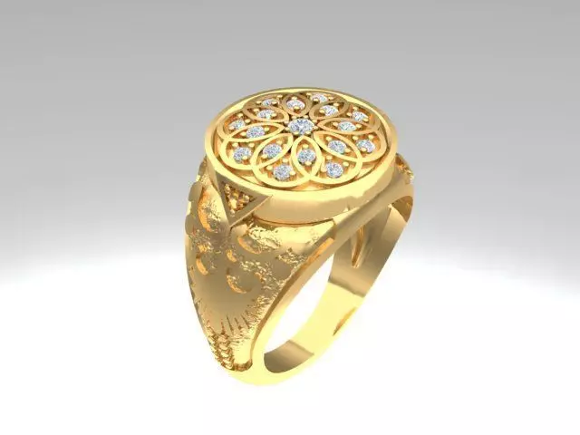 Roseta Ring  3D print model_0