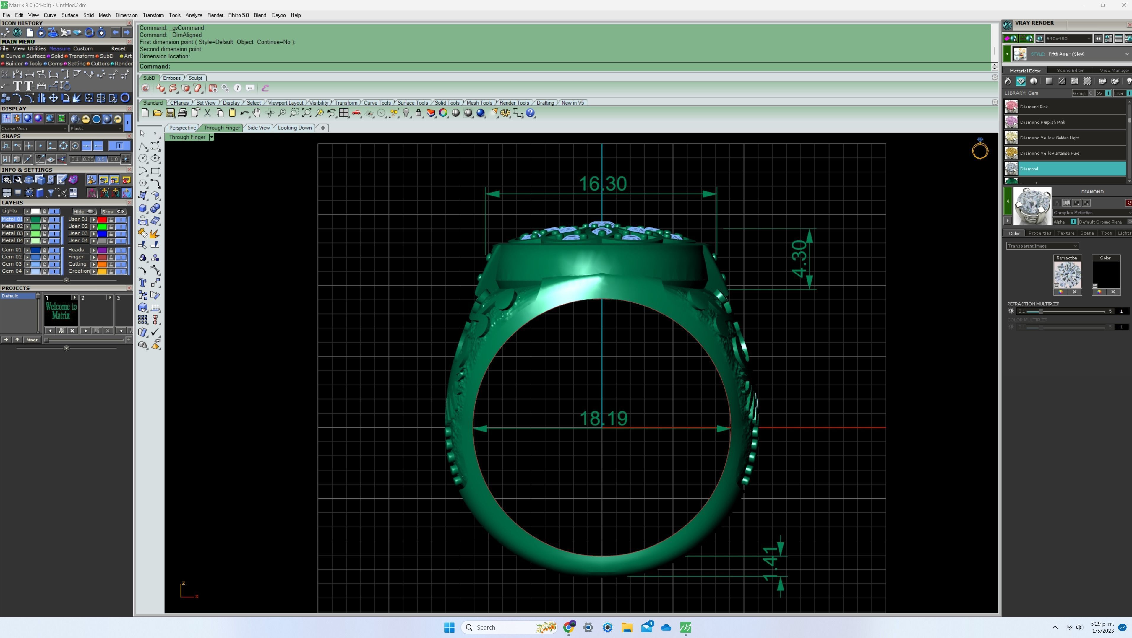 Roseta Ring  3D print model_2