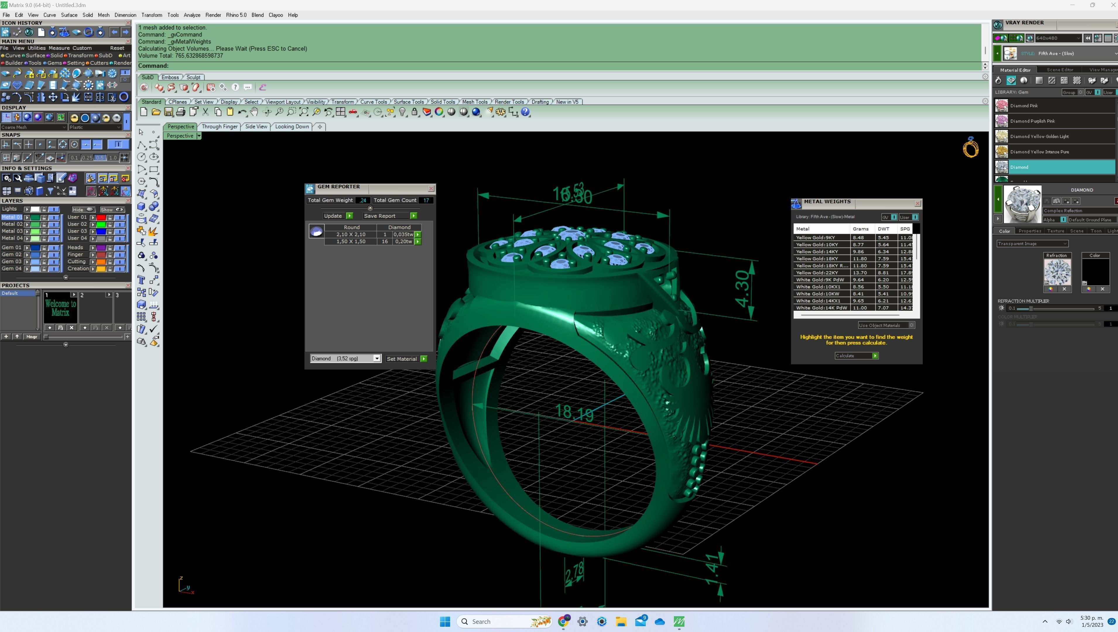 Roseta Ring  3D print model_4