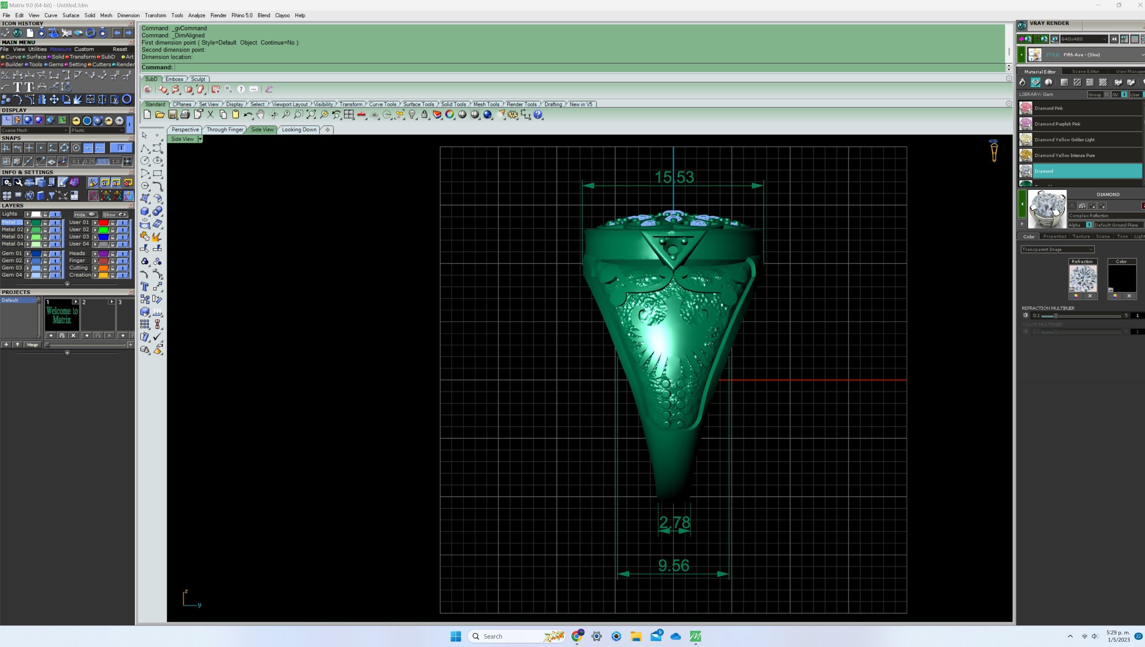 Roseta Ring  3D print model_3