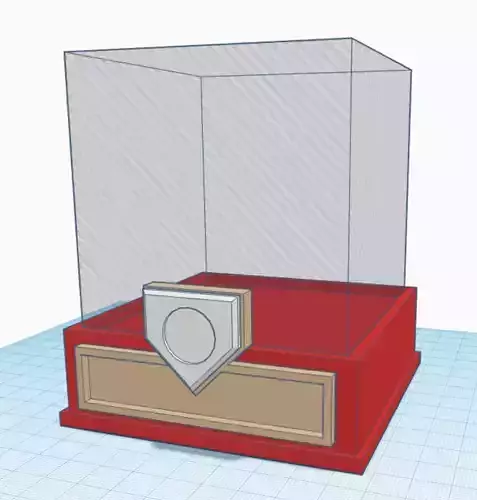Base for 82mmx82mm Cube Baseball Display Box