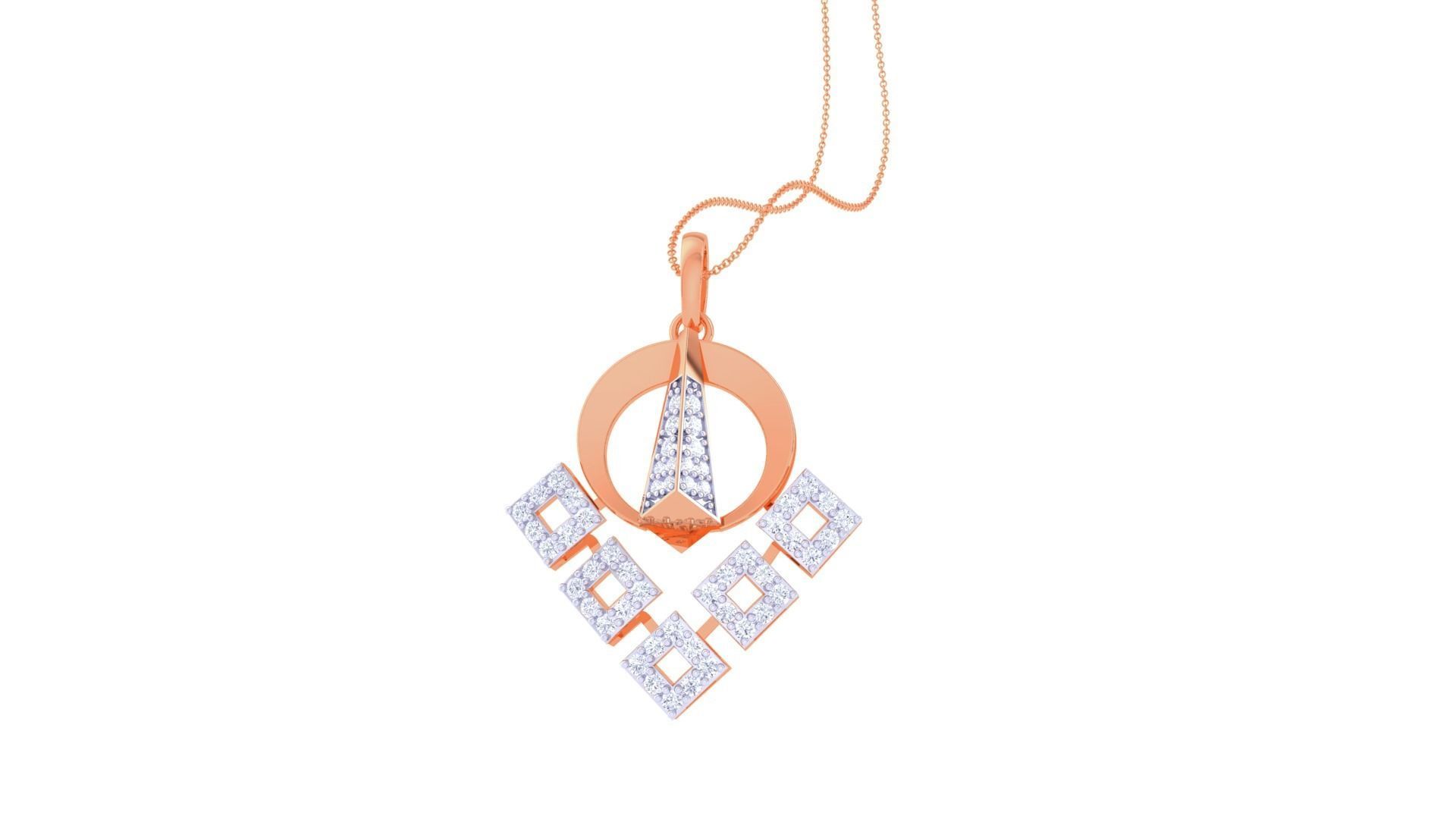 Women Pendant Earrings set 3dm stl obj gltf glb 3mf renders 3D print model_21