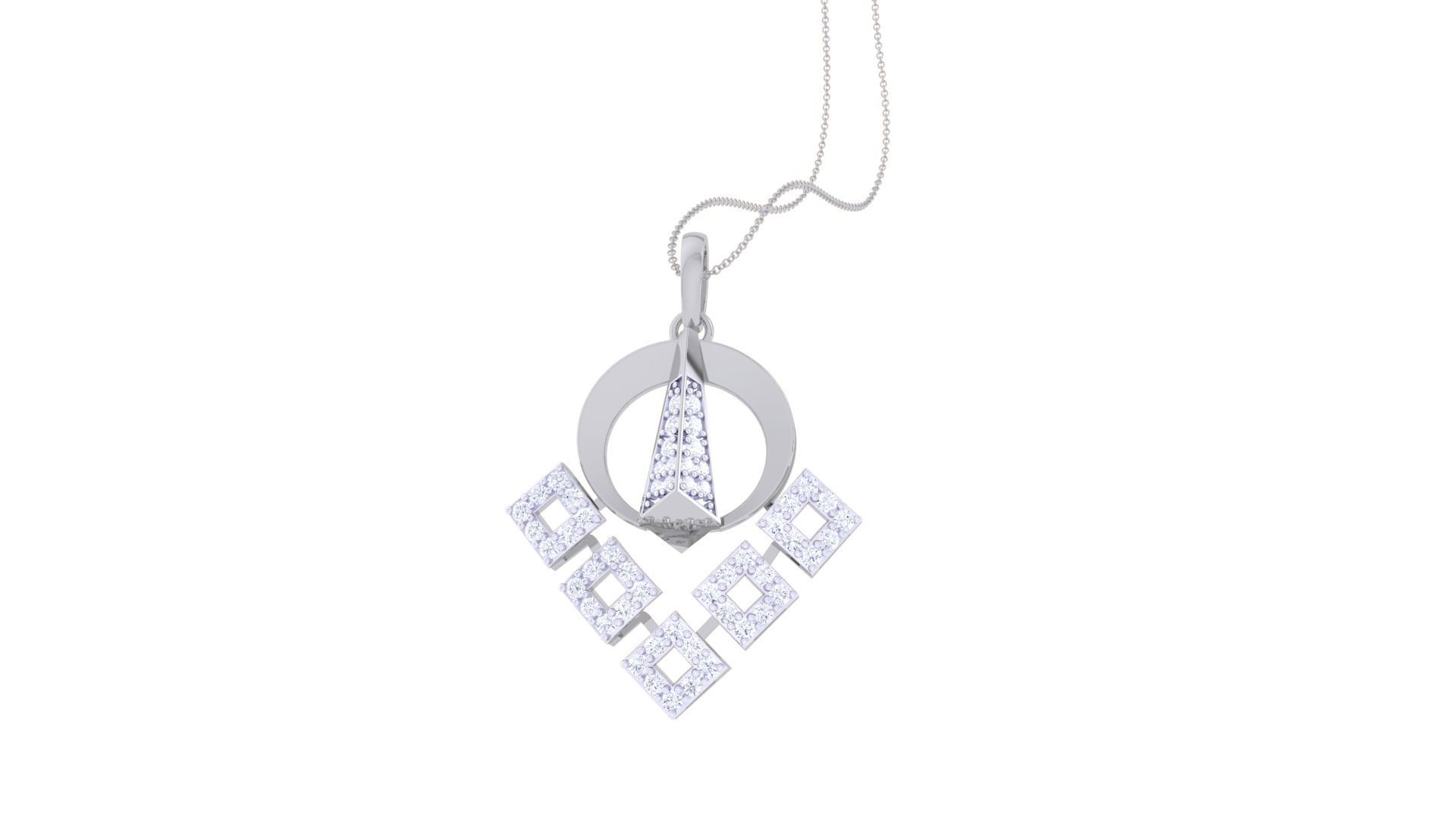 Women Pendant Earrings set 3dm stl obj gltf glb 3mf renders 3D print model_20