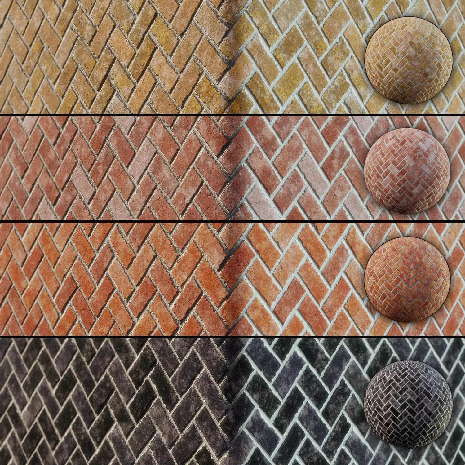 Brick-Diagonal-4Color 4k Texture_0