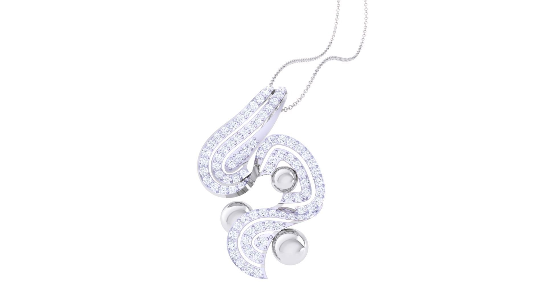 Women Pendant Earrings set 3dm stl obj gltf glb 3mf renders 3D print model_17