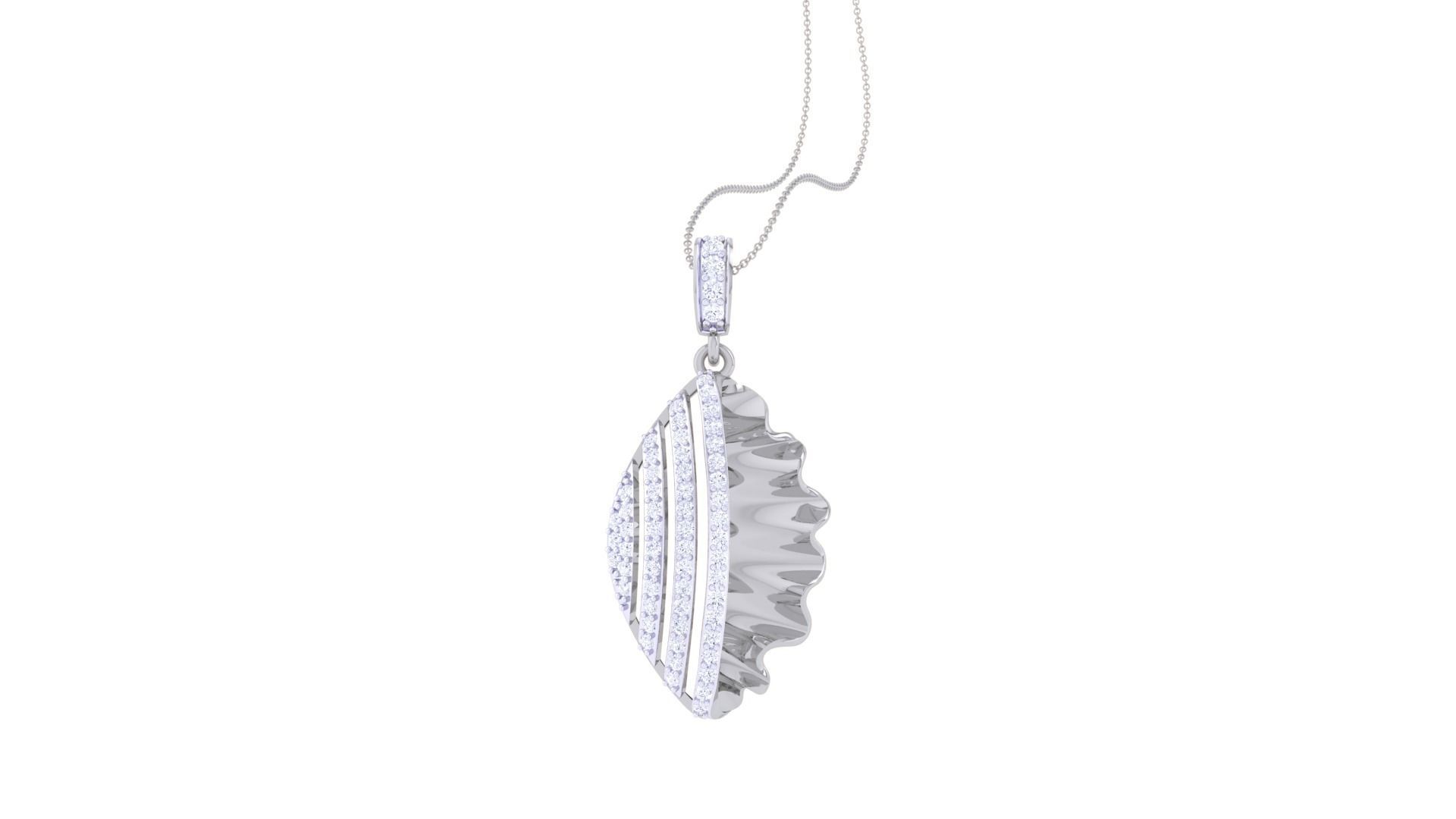 Fish Wave Women Pendant Earrings set 3dm stl obj gltf glb 3mf  3D print model_20