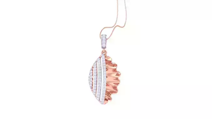 Fish Wave Women Pendant Earrings set 3dm stl obj gltf glb 3mf 