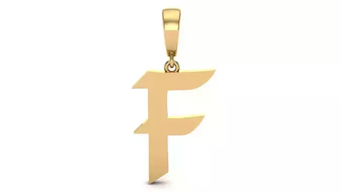 Pendant Alphabet Letter 15 mm Keter F