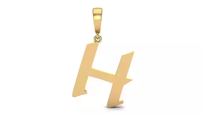Pendant Alphabet Letter 15 mm Keter H