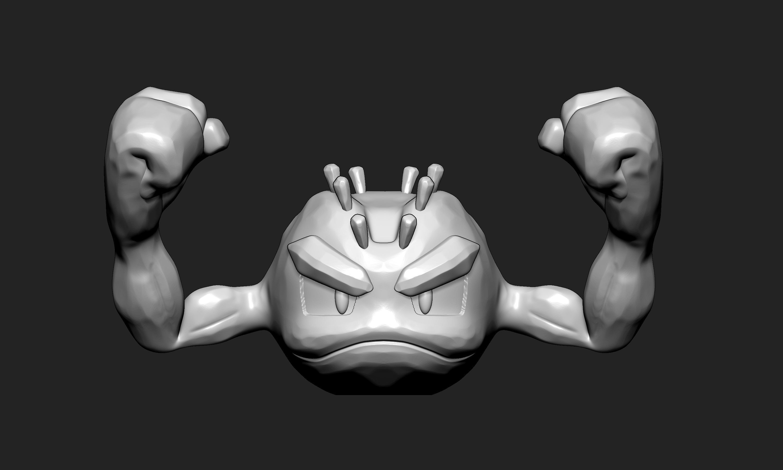 Pokemon - Alolan Geodude with 2 poses 3D print model_7
