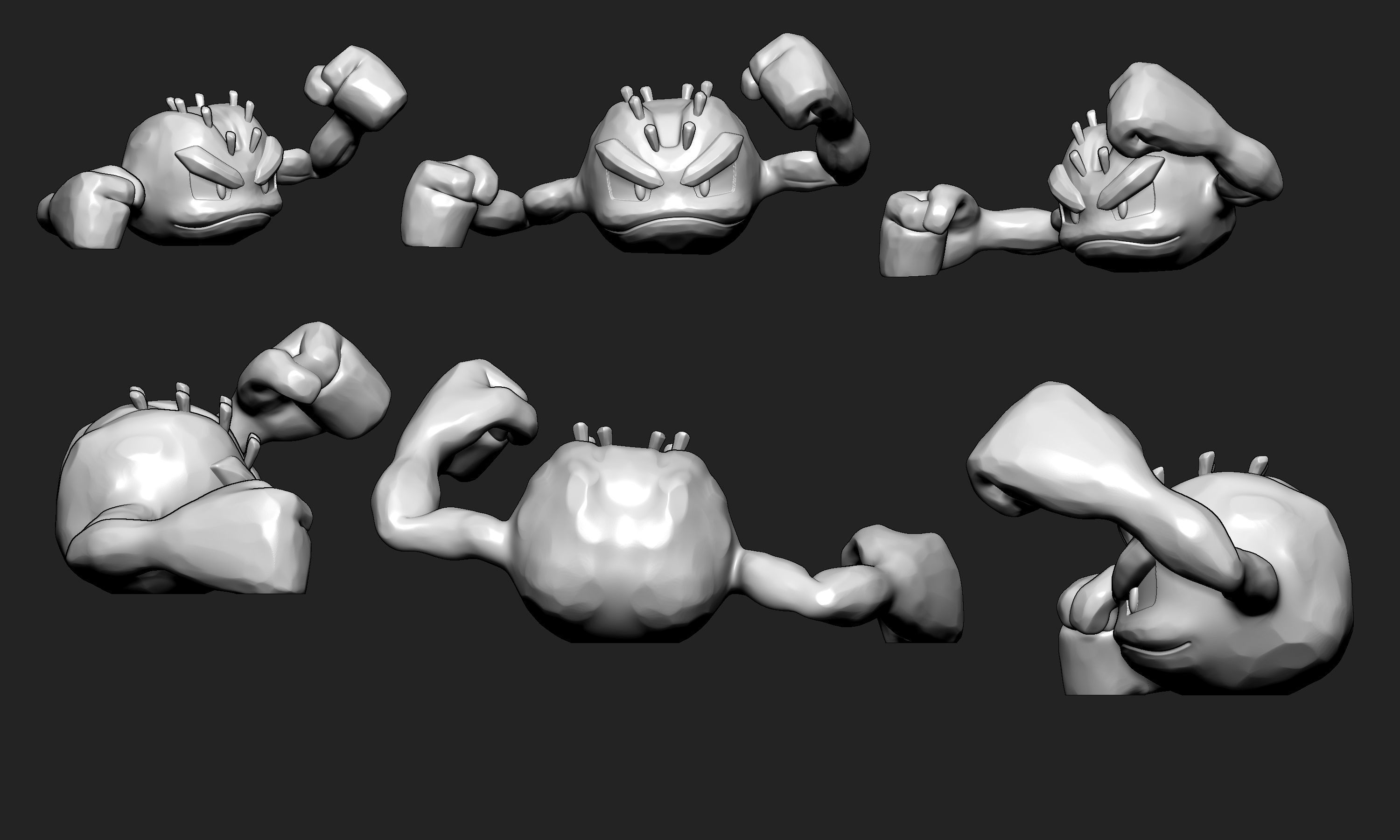 Pokemon - Alolan Geodude with 2 poses 3D print model_4
