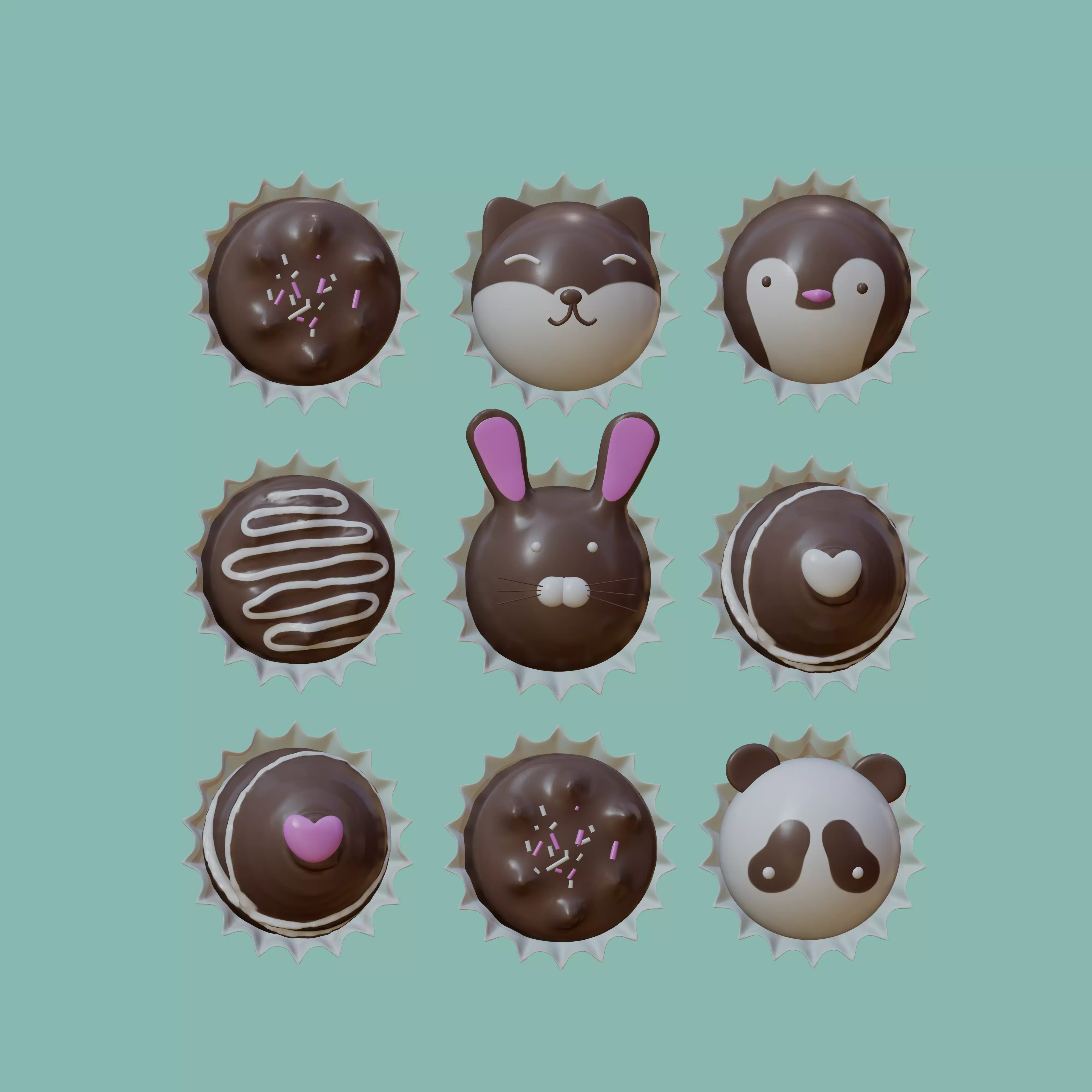 Chcolate Free low-poly 3D model