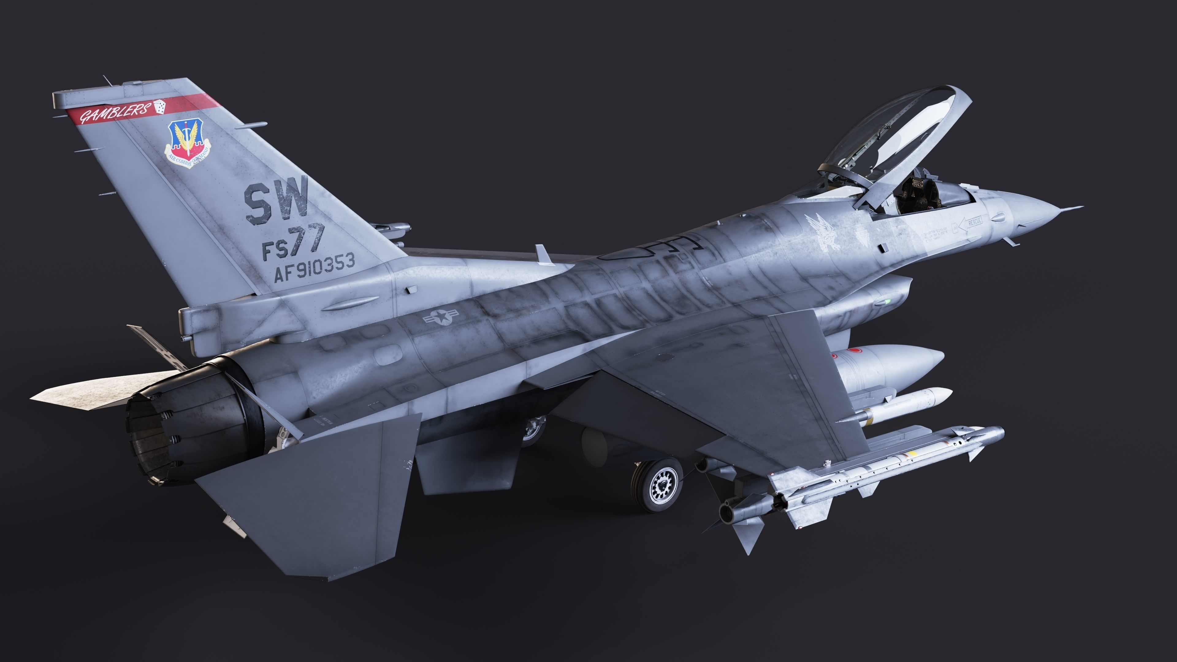 F-16C Viper 3D model_5